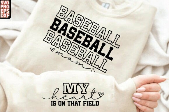 Baseball Mom Sleeve Shirt SVG PNG Graphics and T-Shirt Designs Review