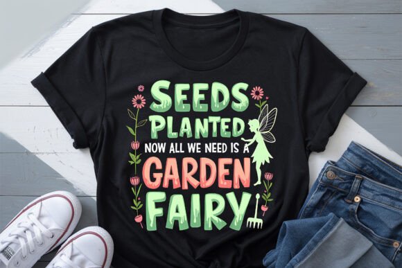 Gardening, Gardener, Garden Fairy PNG Graphics and T-Shirt Designs Review