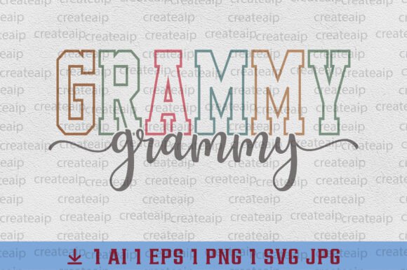 Grammy PNG Grammy SVG Varsity Grandma Graphics and T-Shirt Designs