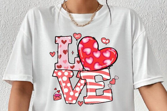 Love Valentine PNG Heart Doodle EPS Graphics and T-Shirt Designs