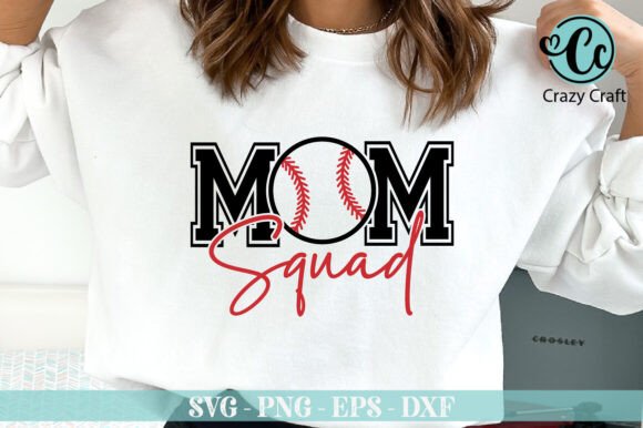 Mom Squad, Mom Baseball Squad Svg Png Graphics and T-Shirt Designs Review