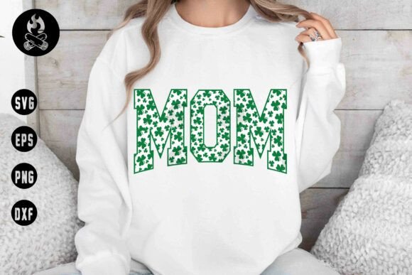 Shamrock Mom St Patricks SVG Graphics and T-Shirt Designs